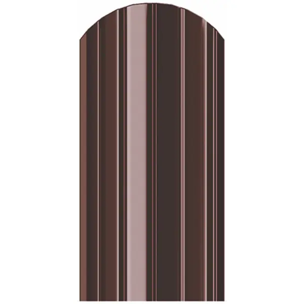 фото Штакетник 105 мм 1.8 м двухсторонний коричневый без бренда