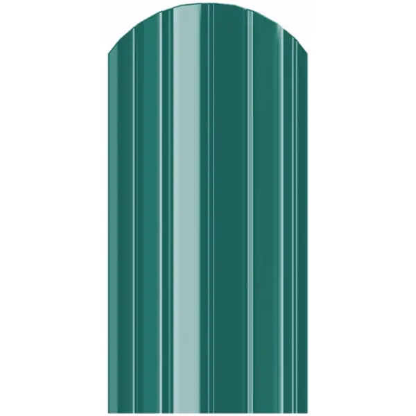 фото Штакетник 105 мм 1.8 м двухсторонний зеленый без бренда