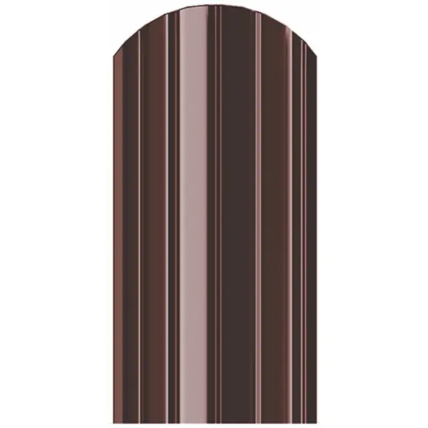 фото Штакетник 105 мм 1.5 м коричневый без бренда