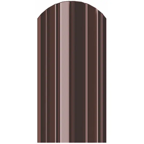 фото Штакетник 105 мм 1.5 м двухсторонний коричневый без бренда