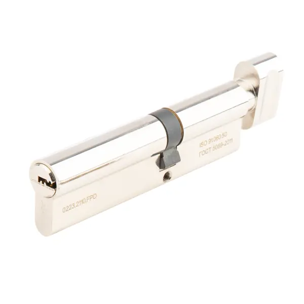Цилиндр Apecs Pro, 65х45 мм, ключ/вертушка, цвет никель цилиндр для замка apecs sm 110 50х60 мм ключ завертка никель
