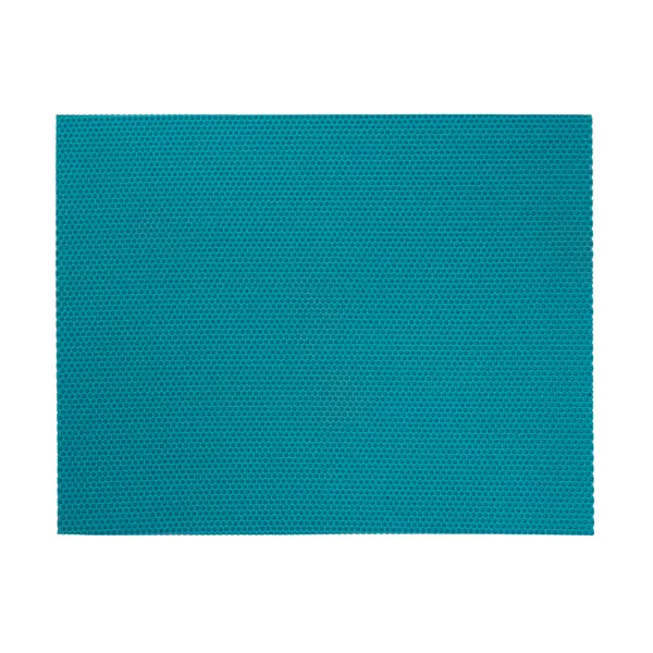 фото Коврик декоративный полипропилен сота 64x82 см цвет бирюзовый без бренда