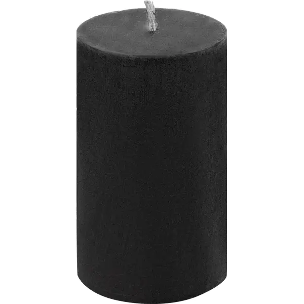 Свеча столбик Рустик графит 11 см свеча столбик меланж травы черный лед 13 см