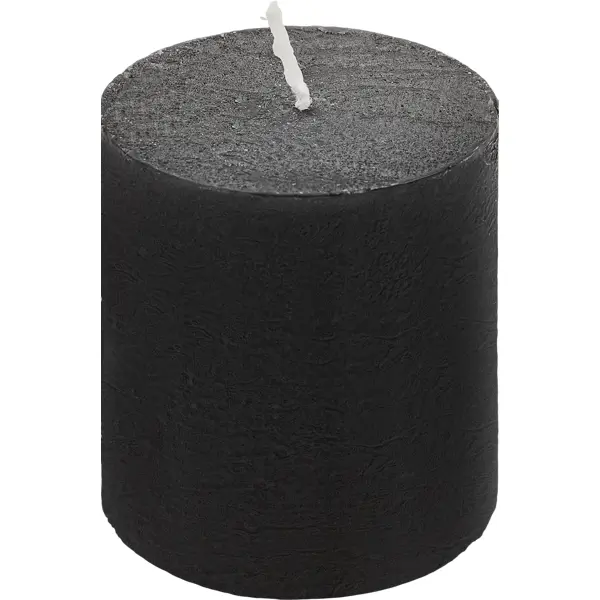 Свеча столбик Рустик графит 7 см свеча столбик меланж травы лед 13 см