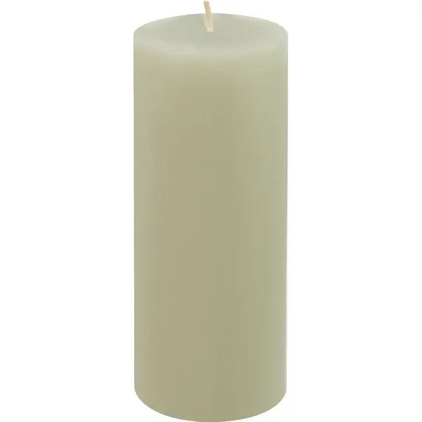Свеча столбик Рустик светло-серая 16 см свеча шар рустик 8 см тёмно синий