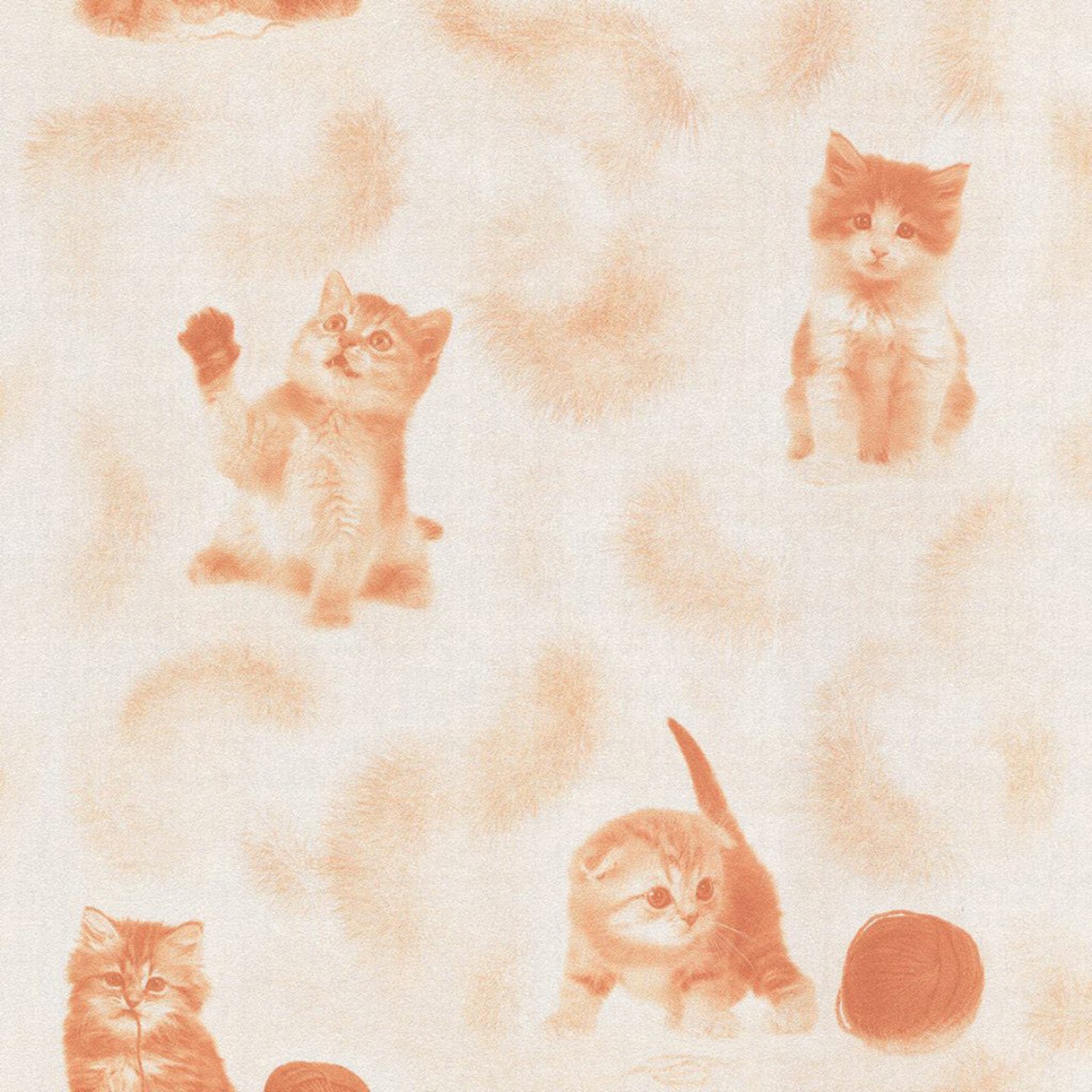 Котики на бежевом фоне