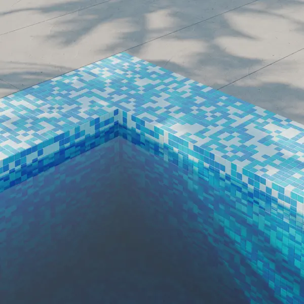 Мозаика стеклянная Artens Swam 32.7x32.7 см цвет голубой