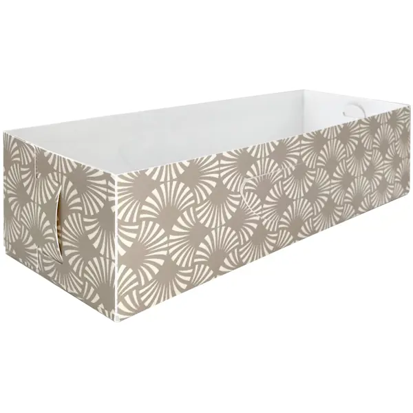Коробка для хранения Ливистона 01 30x10.5x8 см полипропилен коричнево-белый коробка для хранения графио 01 30x10 5x8 см полипропилен бело