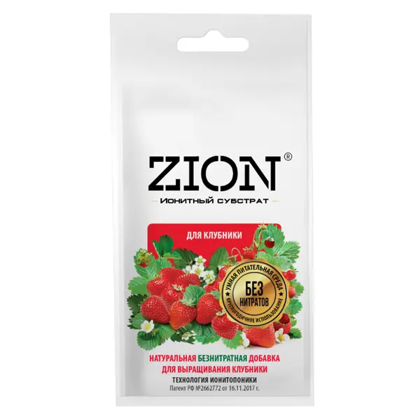 Субстрат Zion ионный для клубники 30г удобрение для орхидей минеральный субстрат 700 г zion