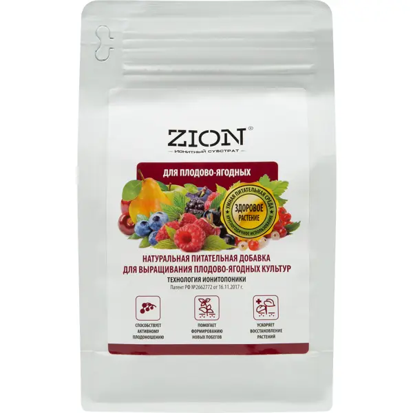 Субстрат Zion ионный для плодово-ягодных 600г субстрат zion ионный для овощей 600г
