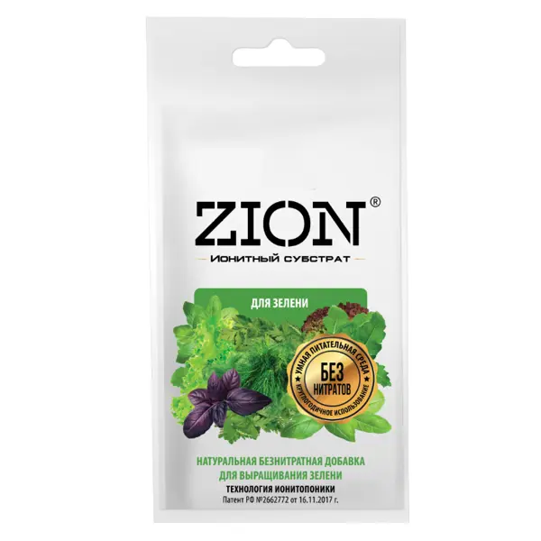 Субстрат Zion ионный для зелени 30г субстрат zion ионный для плодово ягодных 2 1кг