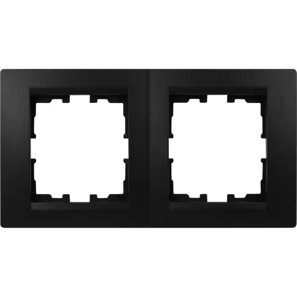Рамка для розеток и выключателей Lezard Karina 2 поста вертикальная цвет черный бархат двухместная вертикальная рамка lezard