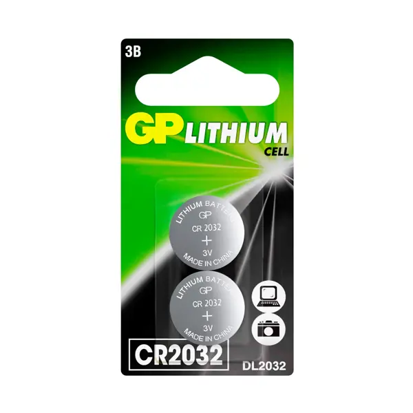 Батарейка литиевая GP CR2032 2 шт. батарейка литиевая gp cr2450