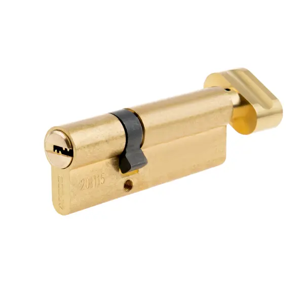 Цилиндр Apecs Pro, 50х30 мм, ключ/вертушка, цвет золото цилиндр перфорированный al 60 c t01 pb ключ вертушка золото