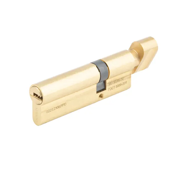 Цилиндр Apecs Pro, 60х30 мм, ключ/вертушка, цвет золото цилиндровый механизм apecs sc 70 z g английский ключ золото