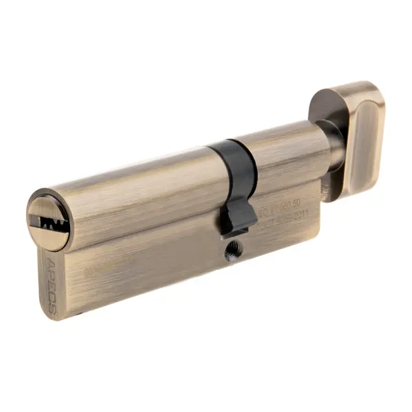 Цилиндр для замка с ключом 55x35 мм цвет бронза цилиндр для замка с ключом 40x40 мм
