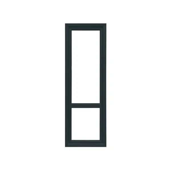 фото Балконная дверь пвх veka одностворчатое 213х70 мм (вхш) однокамерный стеклопакет цвет белый/серый антрацит
