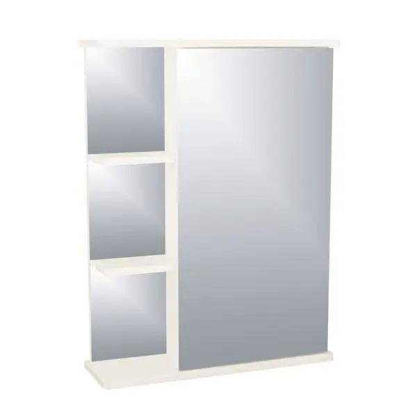 Шкаф зеркальный подвесной 60x72 см цвет белый зеркальный шкаф mixline стив 60х81 правый белый 4640030869039