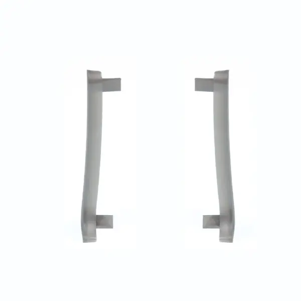 Заглушка для плинтуса левая и правая «Серебро», высота 60 мм, 2 шт. заглушка для плинтуса левая и правая дуб галион высота 80 мм