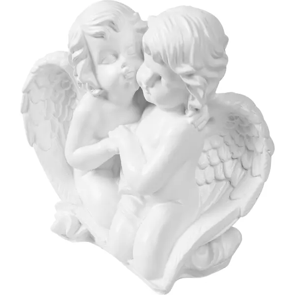 Фигура Ангел Пара белая гипс фигура ангел с книгой белая гипс
