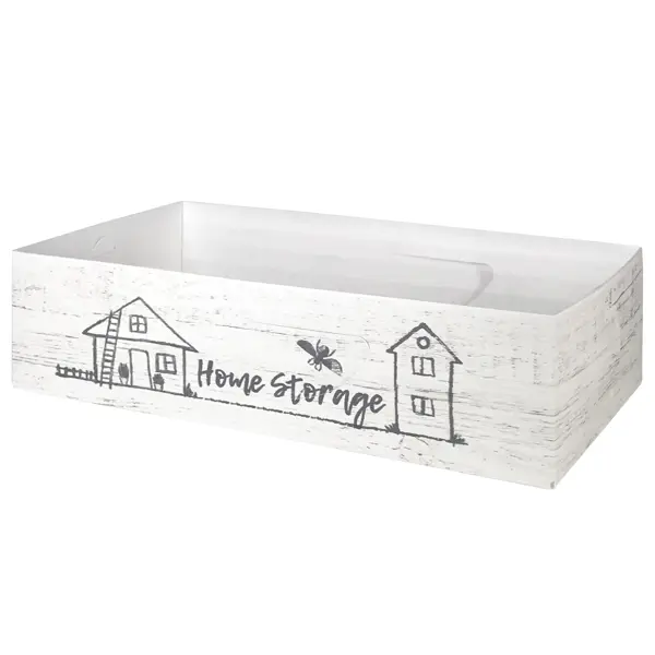 Коробка для хранения Графио 03 30x15.5x8 см полипропилен бело-черный