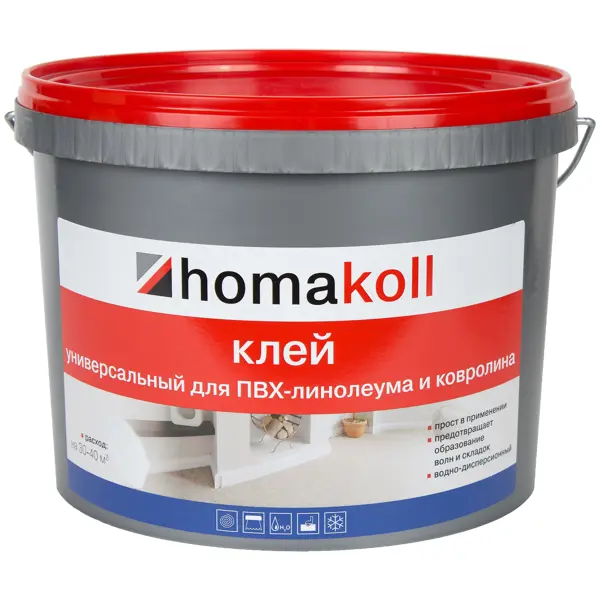 фото Клей универсальный для линолеума и ковролина хомакол (homakoll) 14 кг без бренда