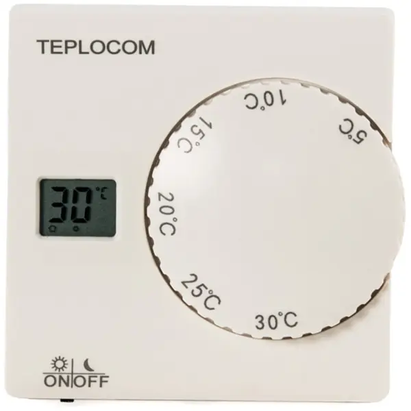 Термостат проводной Teplocom TS-2AA/8A комнатный белый термостат программируемый проводной heizen grand meyer mst 1 комнатный белый