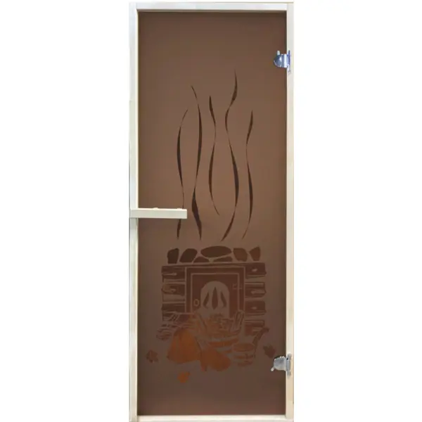 Дверь для сауны с магнитным замком 1890x690 мм печка