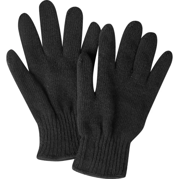 Перчатки для зимних садовых работ акриловые размер 10 цвет черный утолщенные спилковые перчатки для садовых и строительных работ palisad