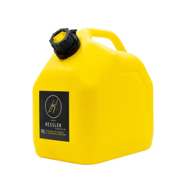 Канистра KESSLER для ГСМ 10л цвет желтый пластиковая канистра для технических жидкостей главдор