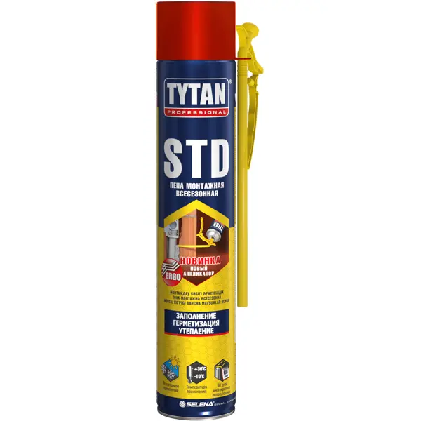 Пена монтажная бытовая Tytan STD 35 всесезонная 750 мл клей пена tytan professional gun 750 мл однокомпонентный 16333