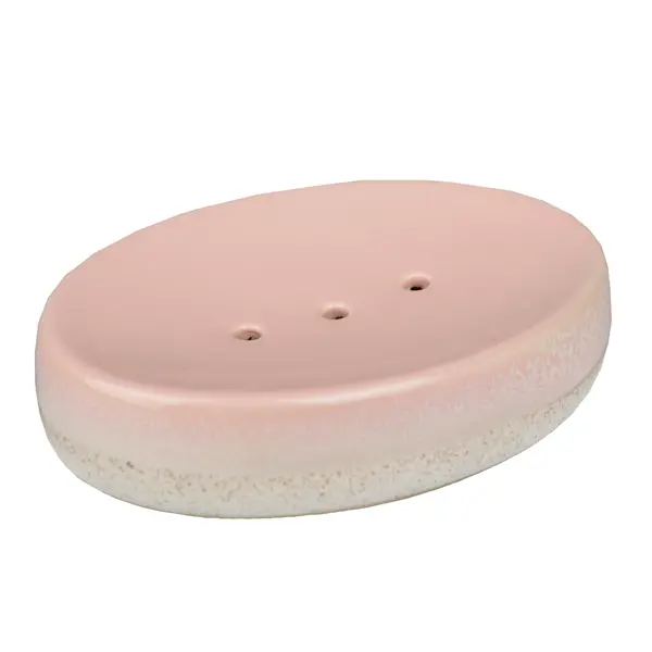 Мыльница Аквалиния Ombre керамика цвет розовый дозатор для жидкого мыла аквалиния ombre керамика голубой