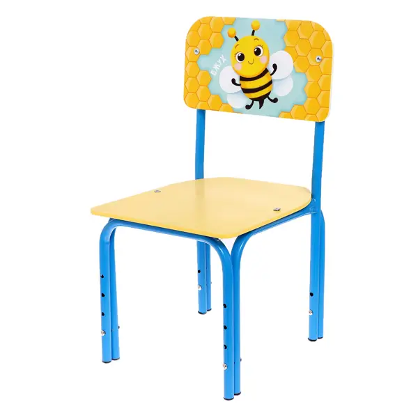 Деревянный стульчик со спинкой — скульптура для детской площадки