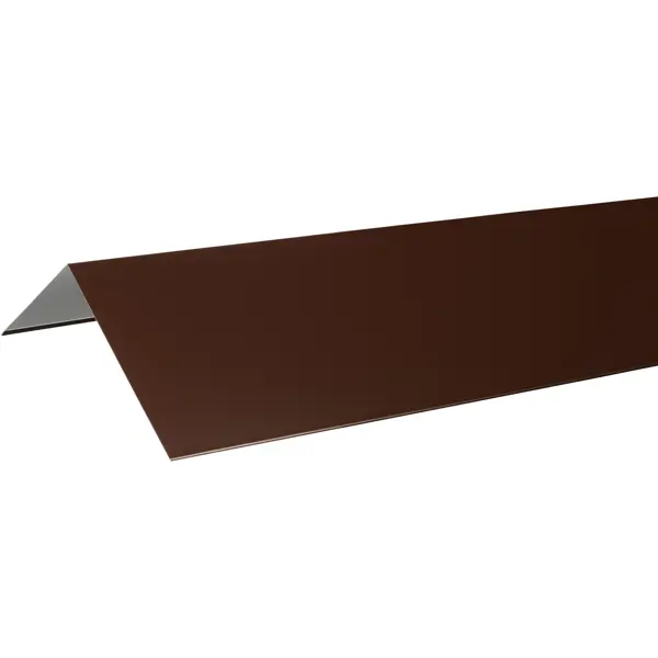 Конёк плоский 2 м RAL 8017 коричневый планка карнизная с полиэстеровым покрытием 2 м коричневый