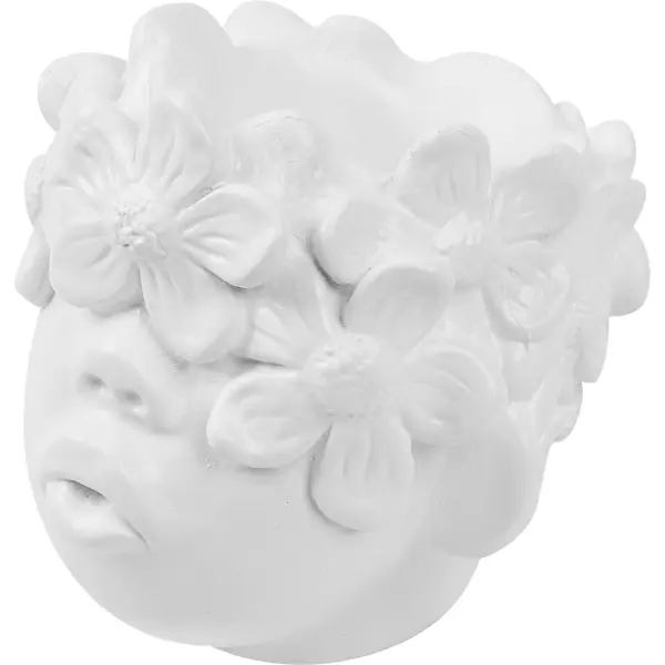 Ваза для цветов Майя гипс белый копилка свинка принцесса 15 см гипс g010 15