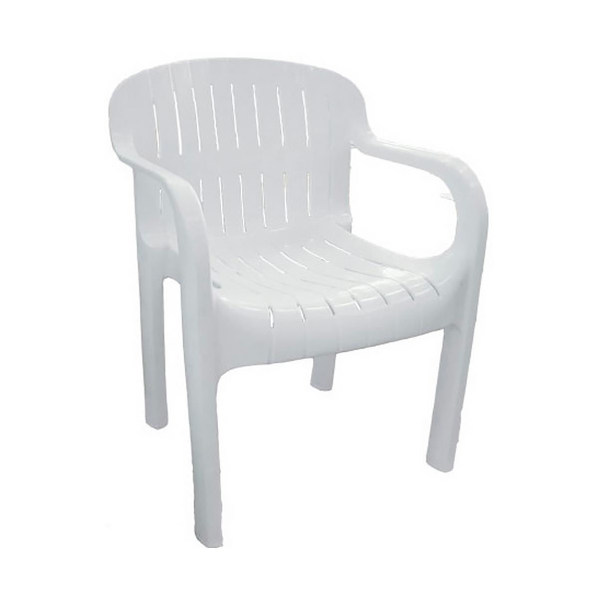 Кресло садовое белое 567x825x578 мм, пластик