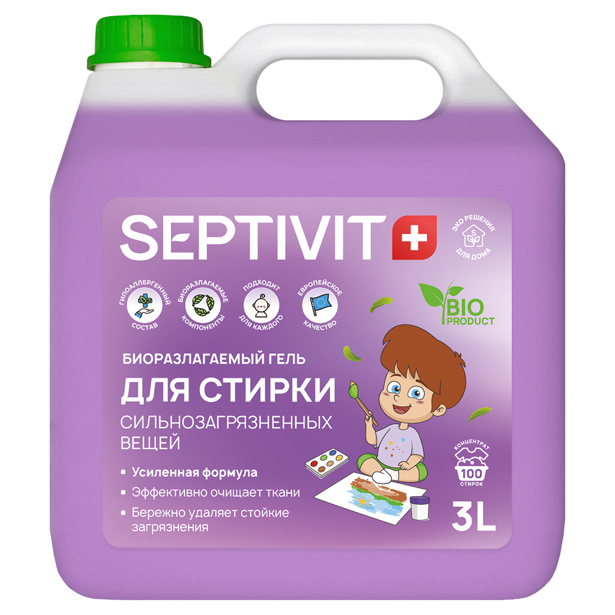 Гель для стирки Septivit SPTV_laundrygel_3000_inhibitor 3 л ✳️ купить по  цене 584.1 ₽/шт. в Москве с доставкой в интернет-магазине Леруа Мерлен