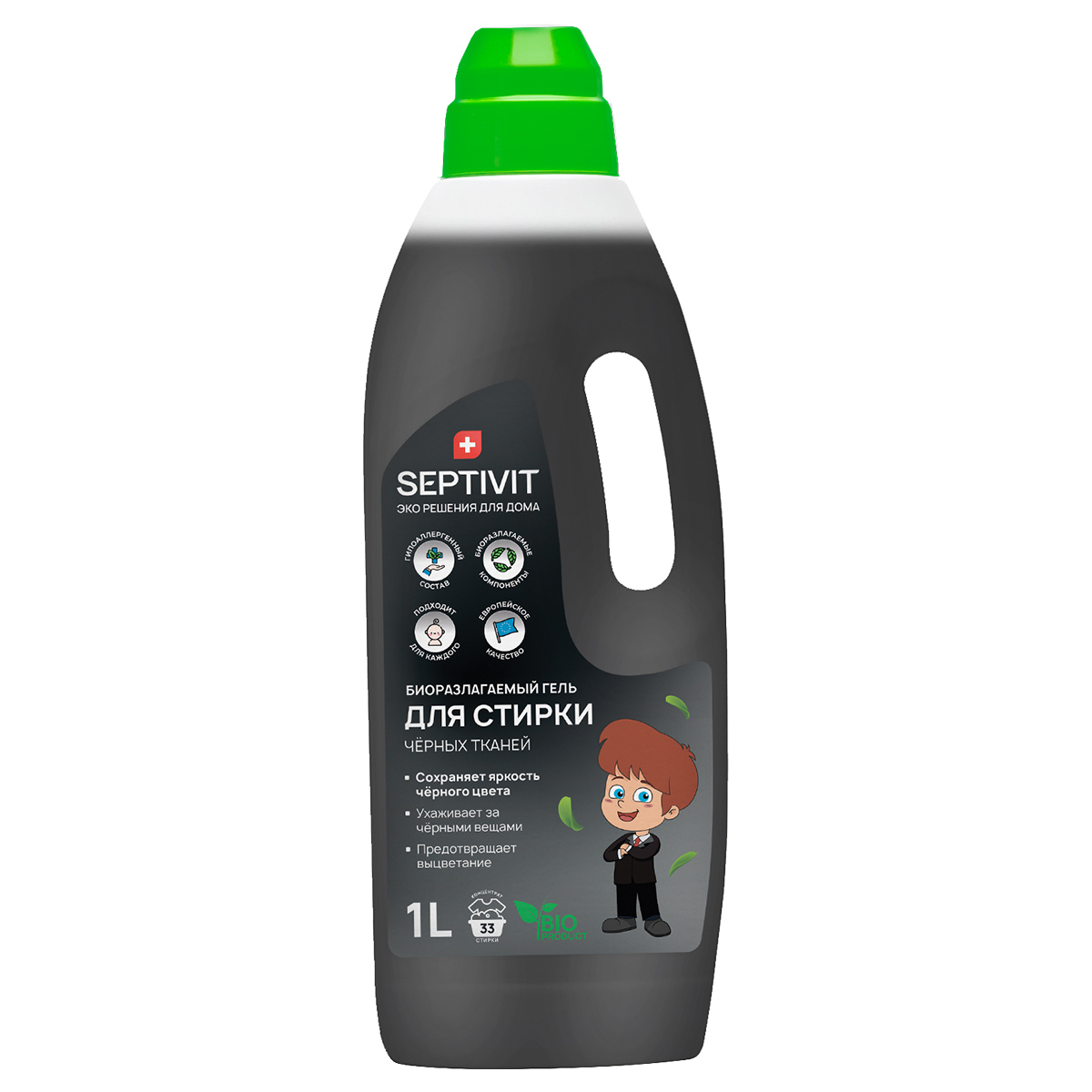 Гель для стирки Septivit SPTV_laundrygel_1000_black 1 л ✳️ купить по цене  314.1 ₽/шт. в Ульяновске с доставкой в интернет-магазине Леруа Мерлен