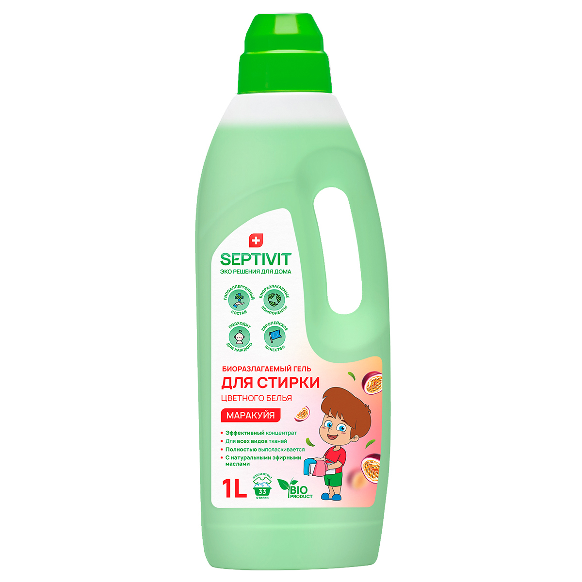 Гель для стирки Septivit SPTV_laundrygel_1000_color 1 л ✳️ купить по цене  314.1 ₽/шт. в Санкт-Петербурге с доставкой в интернет-магазине Леруа Мерлен