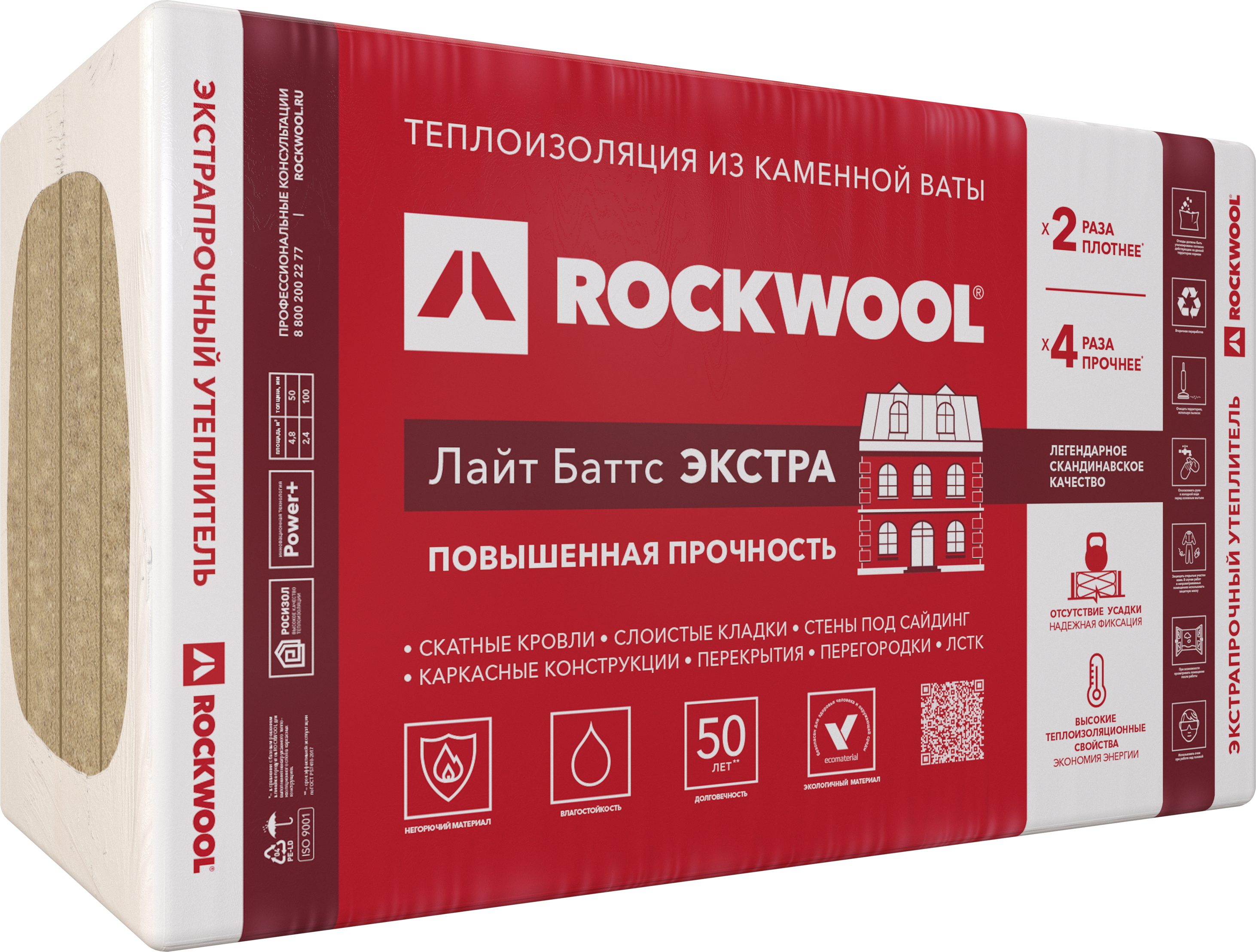 Каменная вата Rockwool Лайт Баттс 1000x600х200мм 2 шт. Роквул Лайт Баттс Экстра. Утеплитель Rockwool Лайт Баттс 1000х600х100 мм 5 штук в упаковке. Rockwool Лайт Баттс Экстра 1000х600х50 (8шт/уп.,4,8м2).