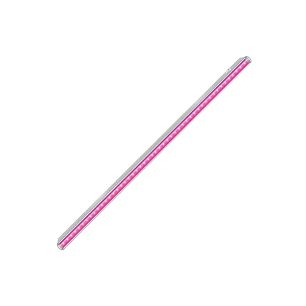 фото Фитосветильник линейный светодиодный ecotec 572 мм 9 вт туба для рассады влагостойкий красно-синий спектр розовый свет