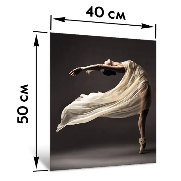 фото Картина на стекле балерина 40x50 см postermarket