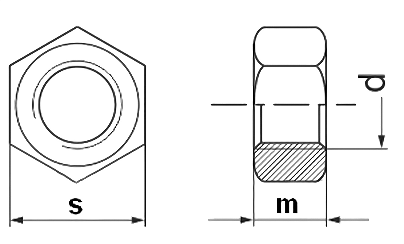 Чертеж гайка м14