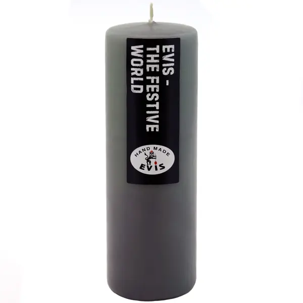 Свеча столбик Цилиндр серая 12 см свеча цилиндр парафиновая металлик 4×6 см