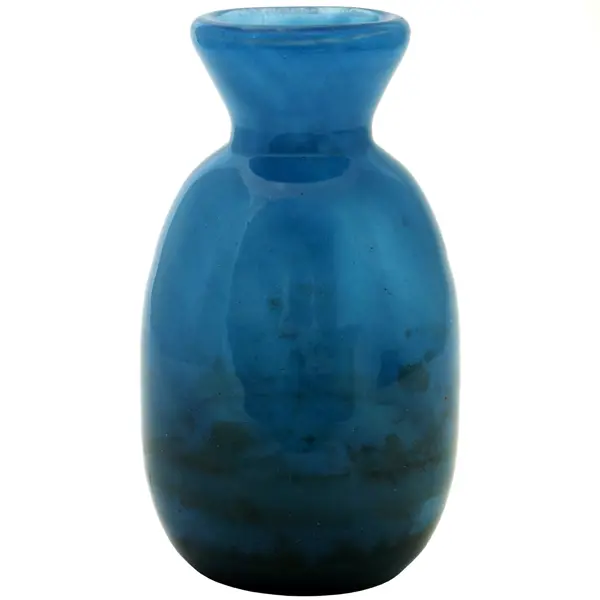 Ваза Мини стекло цвет бирюза 15 см декоративная ваза этно 150×150×130 мм серебряный