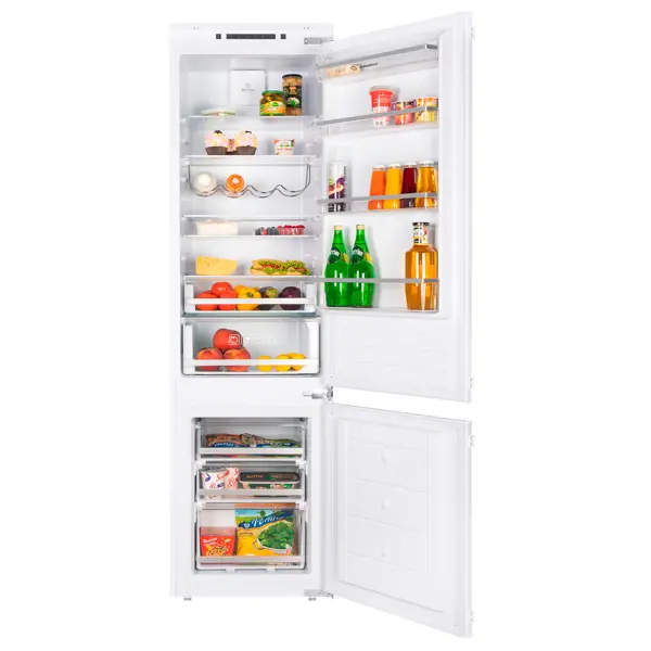 Холодильник двухкамерный Maunfeld MBF193SLFW 54x55x193.7 см 1 компрессор цвет белый холодильник lex rfs 203 nf bl
