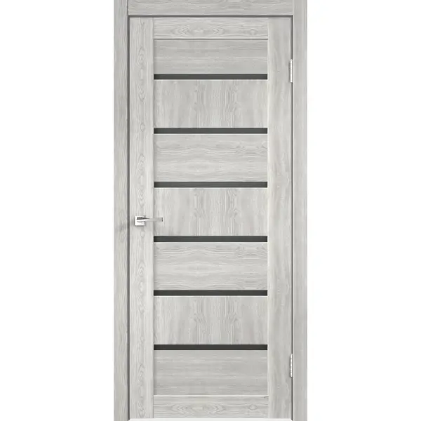 Дверь межкомнатная остеклённая Опал 70x200 см ПВХ цвет дуб европейский серый (с замком в комплекте) дверь межкомнатная британия остеклённая эмаль белый 90x200 см с замком
