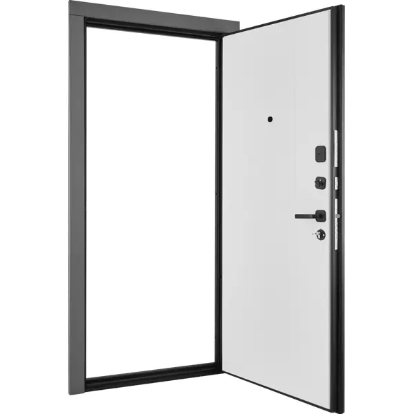 фото Дверь входная металлическая лацио 96x201 см правая белая belwooddoors