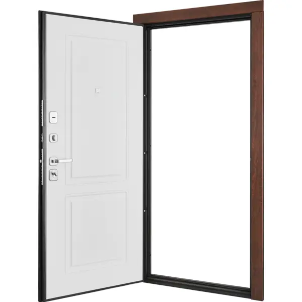 фото Дверь входная металлическая мельбурн 96x201 см левая белая belwooddoors