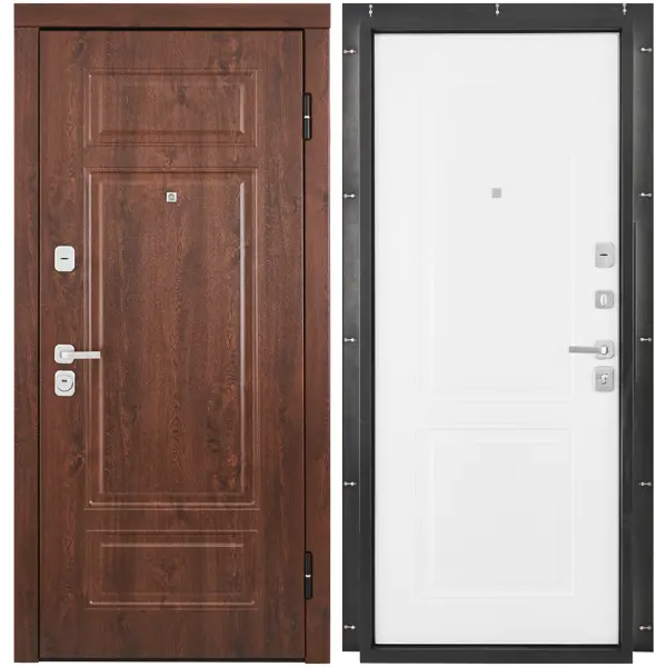 дверь входная металлическая мельбурн 96x201 см правая белая Дверь входная металлическая Мельбурн 96x201 см правая белая